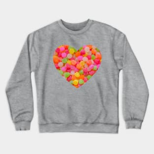 Sugar Gumdrops Candy Heart Crewneck Sweatshirt